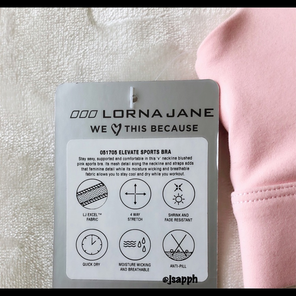 Lorna Jane Elevate Sports Bra - Blushed Pink - Picture 3 of 3